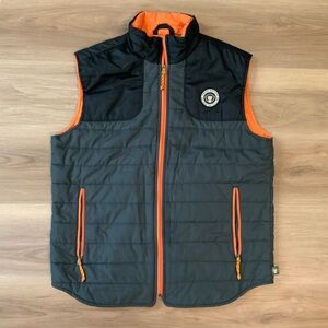 Howler Brothers Black and Orange Puffer Vest - M
